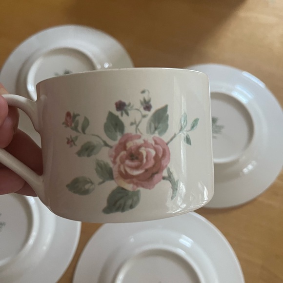 ☕️🌹 Vintage Pfaltzgraff Garden Trellis Cups And Saucers Set ☕️🌹 - Picture 9 of 12